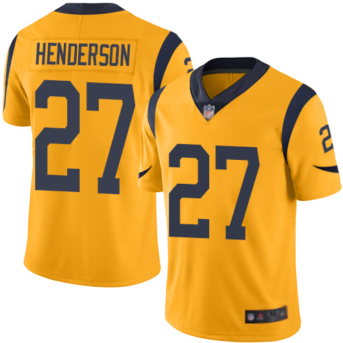 Los Angeles Rams Limited Gold Men Darrell Henderson Jersey NFL Football 27 Rush Vapor Untouchable